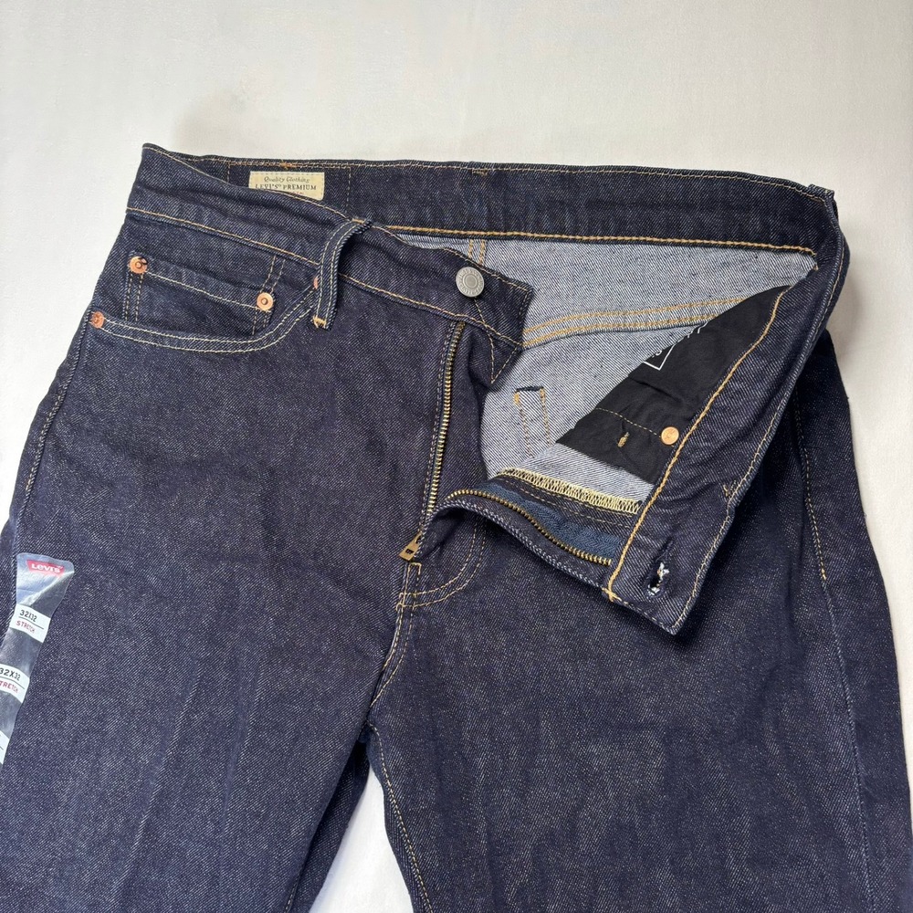 NWT Levi's 511 Jeans Mens 32x32 Slim Fit Dark Wash Blue Stretch Denim